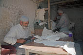 Urfa, the bazaar, one of the few which preserves its authentic values. Felt making